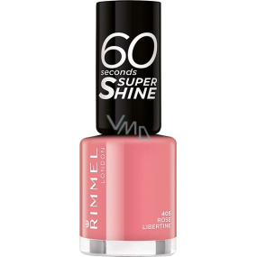 Rimmel London 60 Seconds Super Shine Nail Polish lak na nehty 405 Różowy Libertyn 8 ml