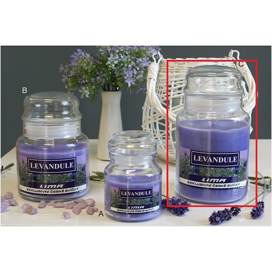 Lima Aroma Dreams Levandule aromatická svíčka sklenička s víčkem 700 g 1 kus