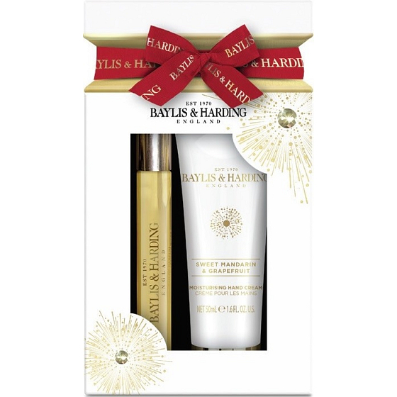 Baylis & Harding Sladká mandarinka a Grapefruit parfémovaná voda 12 ml rollerball + krém na ruce 50 ml, dárková sada