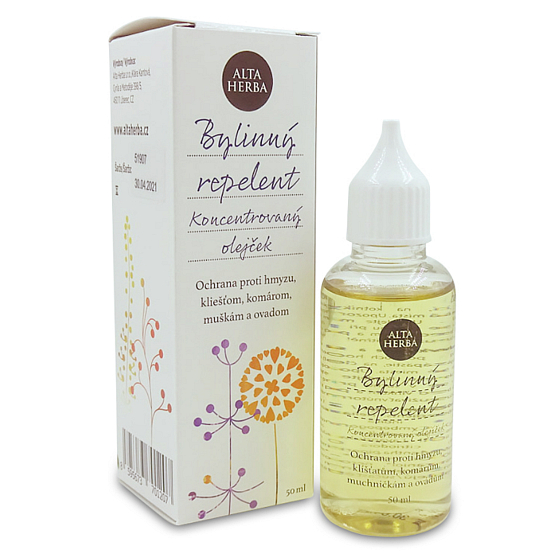 Alta Herba Bylinný repelent koncentrovaný olejíček ochrana proti hmyzu, komárům, mouše, ovádům, klíšťatům pro děti od 1 roku 50 ml