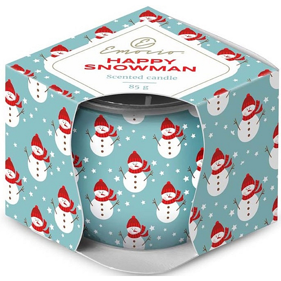 Emocio Enchanted Sparkle Happy Snowman - Šťastný sněhulák vonná svíčka sklo 70 x 62 mm 85 g