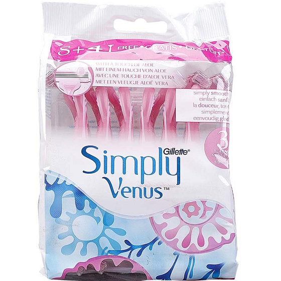 Gillette Venus Simply 3 ostrza awaryjna maszynka do golenia dla kobiet 12 sztuk