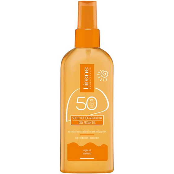 Lirene Sun SPF50 Suchy olej do opalania dla wilgotnej i suchej skóry 150 ml