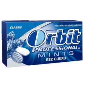 Wrigleys Orbit Professional Mints Classic bonbóny bez cukru 18 g Wrigleys Orbit Professional Mints Classic bonbóny bez cukru 18 g