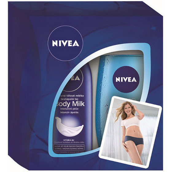 Nivea Milk tělové mléko 250 ml + Pure Fresh sprchový gel 250 ml kosmetická sada pro ženy