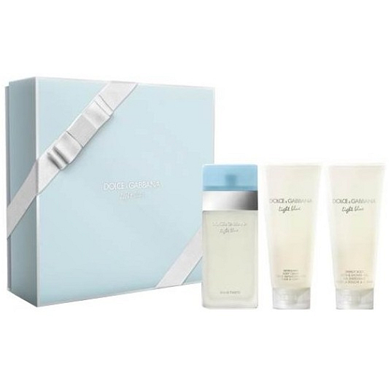 Dolce & Gabbana Light Blue toaletní voda 100 ml + tělový krém 50 ml + sprchový gel 100 ml, dárková sada