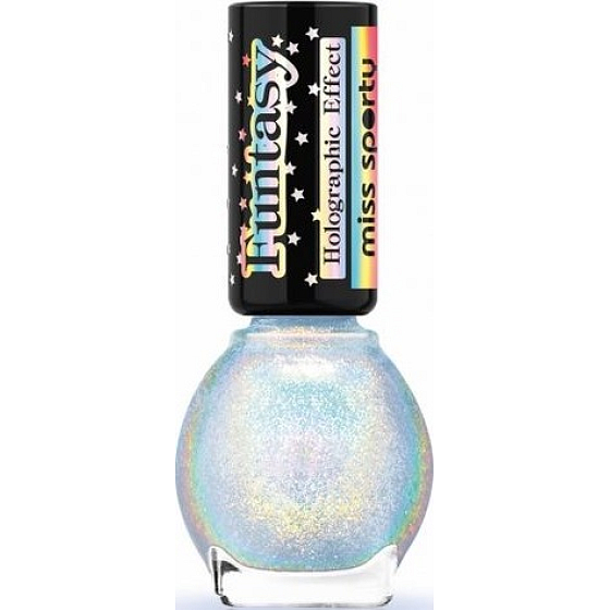 Miss Sporty Funtasy Holographic Effect lak na nehty s holografickým efektem 010 Whiting Dream 7 ml