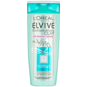 Loreal Paris Elseve Extraordinary Clay Anti Dandruff šampon pro rychle se mastící vlasy s lupy 250 ml