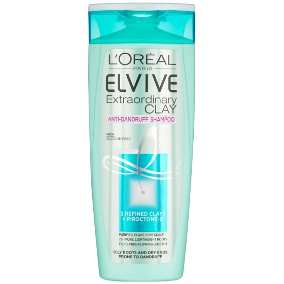 Loreal Paris Elseve Extraordinary Clay Anti Dandruff šampon pro rychle se mastící vlasy s lupy 250 ml