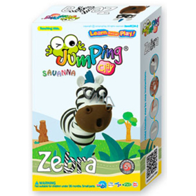 Jumping Clay Savana - Zebra samoschnoucí modelovací hmota 51 g + papírová maketa + tvořítko 5+ Jumping Clay Savana - Zebra samoschnoucí modelovací hmota 51 g + papírová maketa + tvořítko 5+