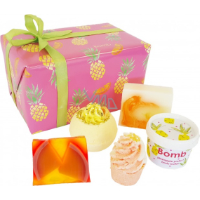 Bomb Cosmetics Exotická - Totally Tropical balistik 160 g + špalíček 50 g + mýdlo 2 x 100 g + tělové máslo 200 ml, kosmetická sada