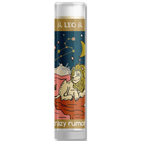 Crazy Rumors Zodiac Lev balzám na rty s příchutí citrusů, koření a lesního ovoce 4,4 ml