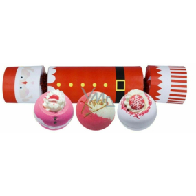 Bomb Cosmetics Father Christmas Cracker šumivý balistik do koupele 3 x 160 g, kosmetická sada