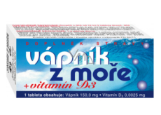 Naturvita Wapń morski + Witamina D3 suplement diety utrzymuje normalny stan kości i zębów 60 tabletek