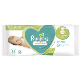 Pampers Sensitive wilgotne chusteczki dla dzieci 52 sztuki