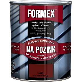 Formex S2003 podkład na ocynk podstawowy kolor na metal, 0840 czerwono-brązowy, 600 ml