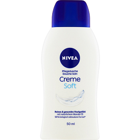 Nivea Creme Soft Pielęgnujący żel pod prysznic, 50 ml