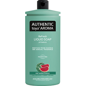 Authentic Toya Aroma mydło w płynie arbuzowe, uzupełnienie, 600 ml Authentic Toya Aroma mydło w płynie arbuzowe, uzupełnienie, 600 ml