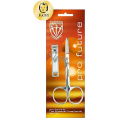 Kellermann 3 Swords Pro Future Line nożyczki do paznokci zaokrąglone 1 sztuka + cążki do paznokci dziecięce FU 3424 1 sztuka