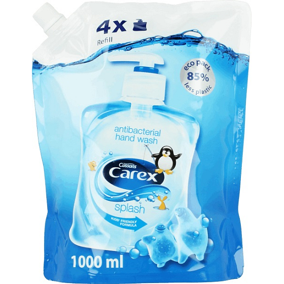 Carex Splash antibakteriální tekuté mýdlo náhradní náplň 1 l