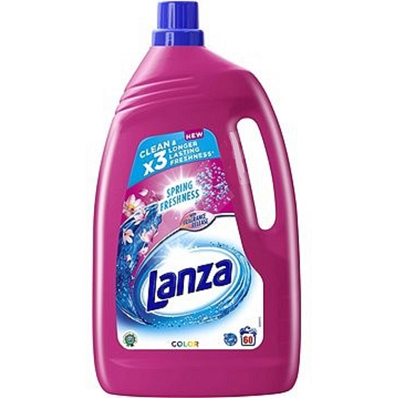 Lanza Spring Freshness gel tekutý prací prostředek na barevné prádlo 60 dávek, 3,96 l