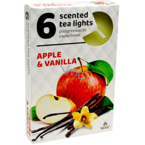 Tea Lights Jabłko i wanilia świeczki zapachowe 6 sztuk