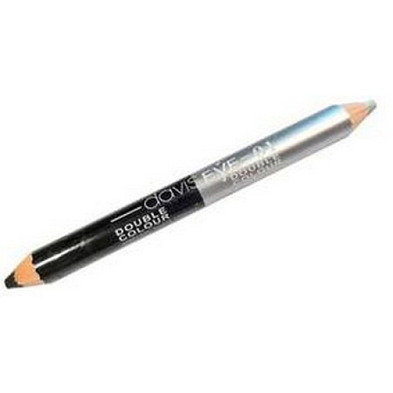 Princessa Davis Eye Double Colour oční stíny v tužce 001 czarny - srebrny 6 g