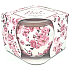 Emocio Pink Flower - Růžové květiny dekorativní vonná svíčka ve skle 70 x 62 mm