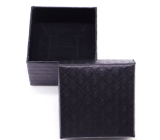 Pudełko na biżuterię z teksturowanego papieru z gąbką czarne 5,1 x 5 x 3,3 cm 1 szt