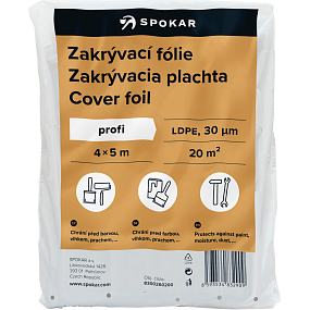 Spokar folia ochronna do malowania, 30 µ, 20 m², 4 × 5 m