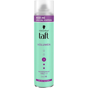 Taft lak na vlasy Volumen, fixace 3, 400 ml Taft lak na vlasy Volumen, fixace 3, 400 ml