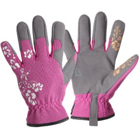 Picea pracovní rukavice kombinované s kůží ve dlani, růžové, velikost 7, 1 pár Picea pracovní rukavice kombinované s kůží ve dlani, růžové, velikost 7, 1 pár