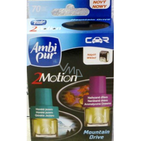 Ambi Pur Car 2 Motion Mountain Drive horské jezero nařezané dřevo náhradní náplň