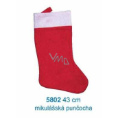 Mikuláš / Santa vánoční punčocha 43 cm, červenobílá