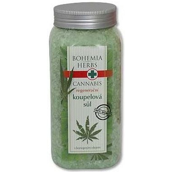 Bohemia Gifts Cannabis Olej konopný regeneracyjny sól do kąpieli 900 g