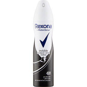 Rexona antyperspirant Niewidoczny na czarnych i białych ubraniach, 150 ml
