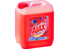 Ajax na podlahy i powierzchnie Floral Fiesta Red Flowers uniwersalny środek czyszczący, mak, 5 l