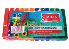 Clanax Kolíčky na prádlo plastové 24 kusů
