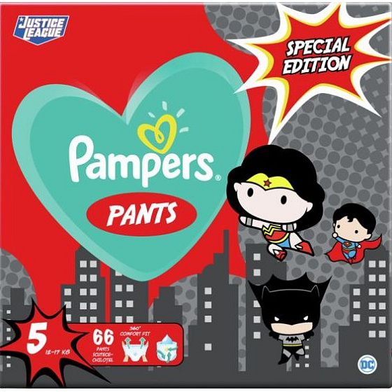 Pampers Pants Special Edition rozmiar 5, 12 - 17 kg pieluchy majtki 66 sztuk w opakowaniu