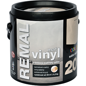 REMAL Vinyl Color mat farba zmywalna na ścianę, 200 safari beżowa, 3,2 kg