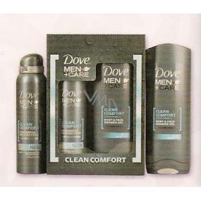 Dove Men + Care Clean Comfort sprchový gel 250 ml + antiperspirant 150 ml, kosmetická sada