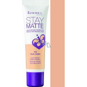 Rimmel London Stay Matte Liquid Mousse make-up 103 True Ivory 30 ml Rimmel London Stay Matte Liquid Mousse make-up 103 True Ivory 30 ml