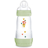 Mam Anti-Colic antikoliková láhev na krmení, silikonová jemná savička se středním průtokem 2+ měsíců Zelená 260 ml