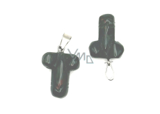 Heliotrop / Bloodstone Penis do szczęścia, przywieszek naturalny kamień ręcznie szlifowany około 11 x 22 mm, kamień odwagi