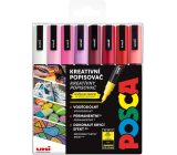 Posca Uniwersalny zestaw markerów akrylowych 0,9 - 1,3 mm Love mix ciepłych tonów 8 sztuk PC-3M