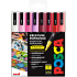 Posca Uniwersalny zestaw markerów akrylowych 0,9 - 1,3 mm Love mix ciepłych tonów 8 sztuk PC-3M