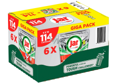 Kapsułki Jar Platinum Plus All in One Cytryna do zmywarki pudełko 6 x 19 sztuk