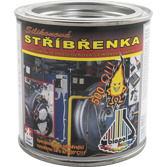 Biopol Paints Silikonowa srebrzanka, żaroodporna do 500 °C, 350 g