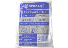 Spokar Profi zakrývací folie, 35 µ, 20 m², 4 × 5 m
