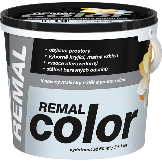 REMAL Color farba malarska do ścian 140 Kopciuszek, 5 + 1 kg